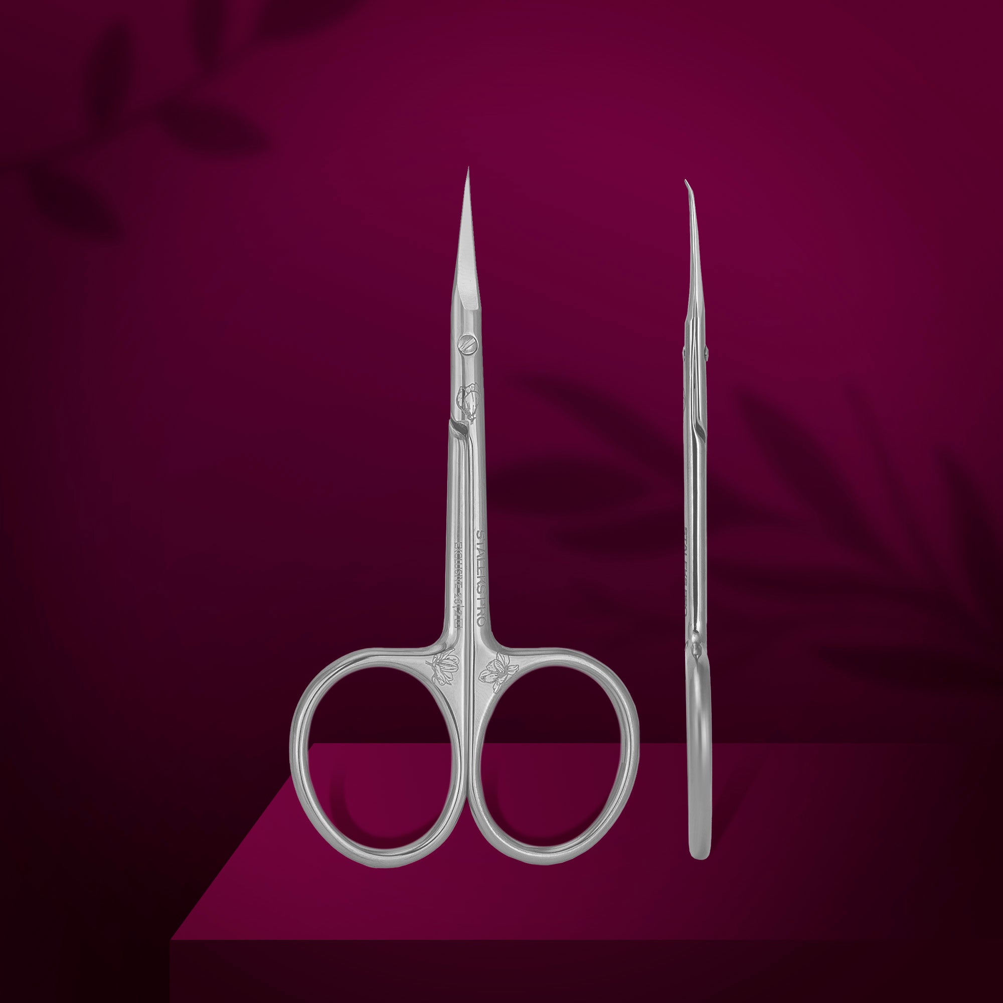 Professional cuticle scissors with hook Staleks Pro Exclusive 23 Type 2 (Magnolia) image 0